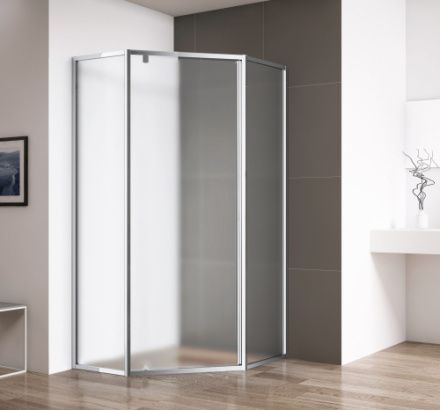 Душевой уголок Cezares ECO ECO-O-P-1-100-P-Cr 100х100 стекло рифленое профиль хром глянцевый без поддона