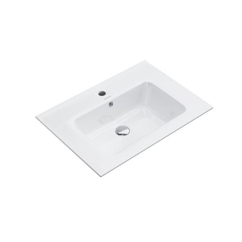 Раковина керамическая Kerama Marazzi PIANO PI.wb.65 65х46 подвесная цвет белый 1 отверстие под смеситель