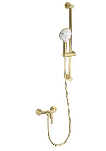 Душевой гарнитур со смесителем Wonzon & Woghand WW-4570-BG настенный золото