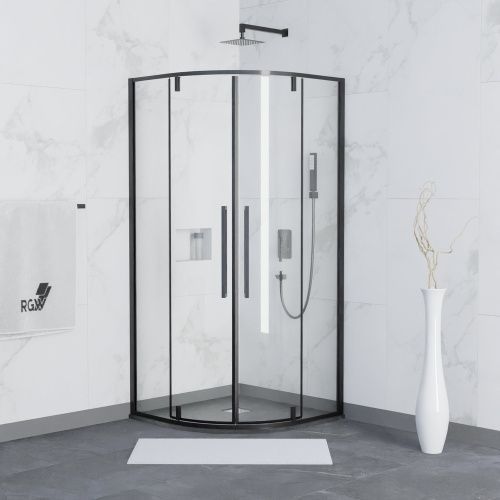 Душевой уголок RGW Stilvoll 06325300-14 100х100 стекло прозрачное профиль черный без поддона