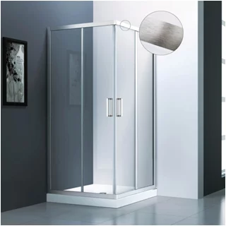 Душевой уголок Veconi Rovigo RV83-80-01-C5 80х80 стекло прозрачное профиль никель брашированный без поддона - фото 2