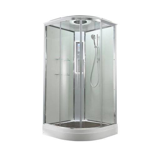 Душевая кабина AvaCan EM EM2010LEDT 100х100 четверть круга с крышей ориентация универсальная