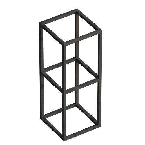 Полка Cezares CADRO CADRO-30/30/80-2C-SO-MET-ST 30х30х80 подвесная цвет черный матовый