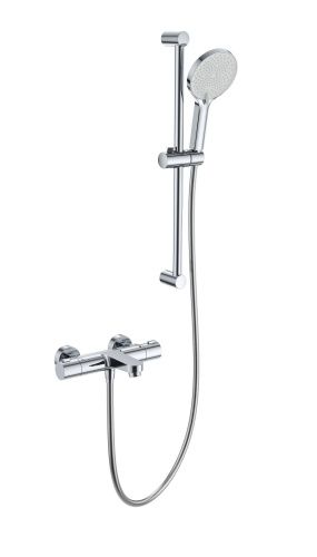 Душевой гарнитур со смесителем Wonzon & Woghand WW-C2018-A-CR настенный хром
