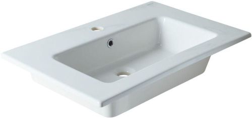 Раковина керамическая Allen Brau Fantasy 4.11011.20 72х47 полувстраиваемая цвет белый 1 отверстие под смеситель