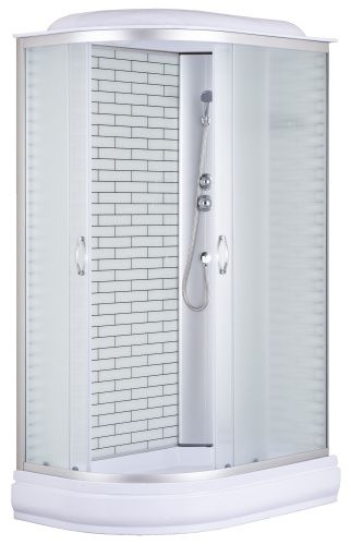 Душевая кабина Loranto CS-66120-20R FW 120 120х80 прямоугольная/асимметричная с крышей ориентация правая