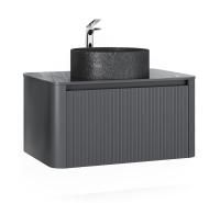 Тумба под раковину Jorno LUMINO Lum.01.80/P/A/JR 80х52х42 подвесная цвет антрацит
