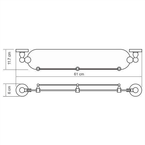 Полка в ванную комнату WasserKRAFT 6944 - фото 4