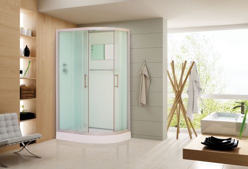 Душевая кабина Esbano ELEGANCIA ESKB115CRL 115х85 асимметричная с крышей ориентация левая