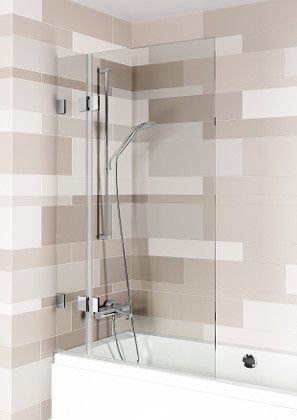 Душевая шторка на ванну Riho SCANDIC G001157121 100х200 стекло прозрачное профиль хром глянцевый ориентация левая