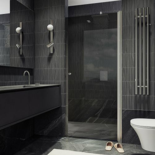 Душевая дверь Maybah Glass MGD-812-5 90х198 стекло тонированное профиль хром матовый