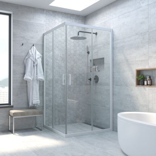 Душевой уголок Vegas-Glass ZA TUR+NOVO ZA NOVO h2000 70 01 crystalvision 70х70 стекло прозрачное профиль белый без поддона