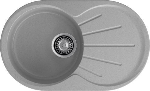 Кухонная мойка Granfest Rondo R-750L серый 75х46 цвет серый поверхность матовая