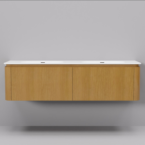 Тумба с раковиной Art Decco Coco (Коко) ACC15W14D100 150x45x40 подвесная цвет белый дуб