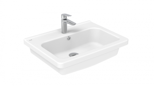 Раковина из сантехнического фарфора Creavit Ipek IP060-00CB00E-0000 60х45 накладная цвет белый 1 отверстие под смеситель