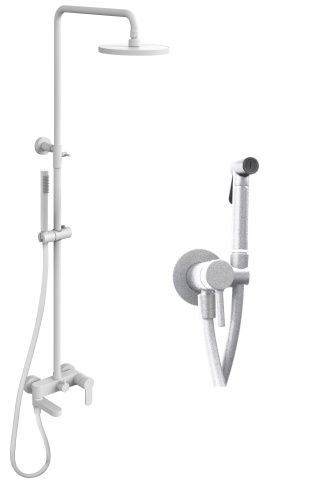 Душевая стойка Paffoni Light KITZCOL636BO110 настенная цвет белый матовый