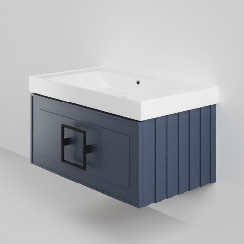 Тумба с раковиной La Fenice CUBO NFNC-01-CUB-BG-80-3-80 80х50 подвесная цвет синий