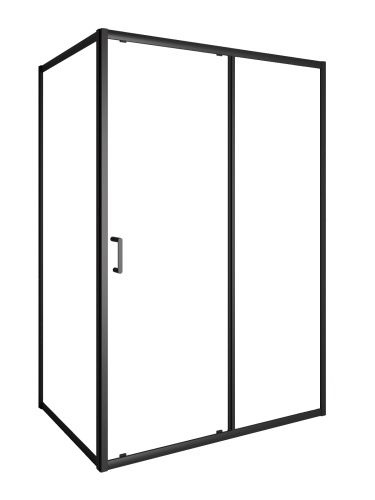 Душевой уголок Orange E23-16090TB 161х89 стекло прозрачное профиль черный без поддона