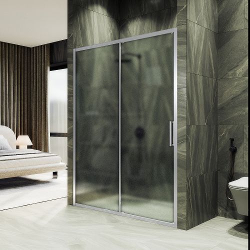 Душевая дверь Maybah Glass MGD-1281-5 150х195 стекло тонированное профиль хром матовый