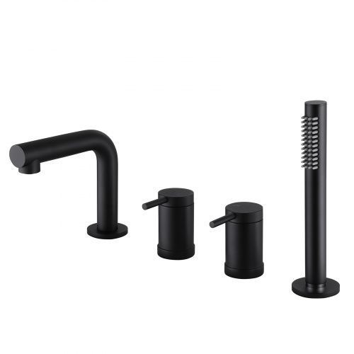 Смеситель ABBER Emotion AF8813B на борт ванны черный матовый