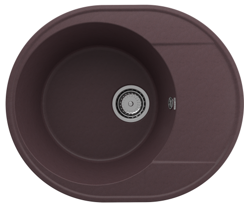 Кухонная мойка Ulgran Quartz Nora 585-06 59х49 цвет темно-коричневый поверхность матовая