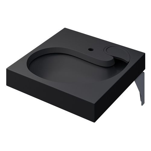 Раковина из литьевого мрамора Uperwood Comforty 2930205138 60х60 над стиральной машиной цвет черный