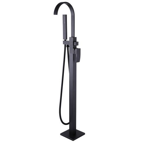 Смеситель ABBER Wasserfall AF8615B напольный черный матовый