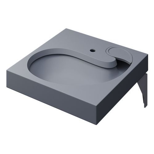 Раковина из литьевого мрамора Uperwood Comforty 2930205238 60х60 над стиральной машиной цвет серый