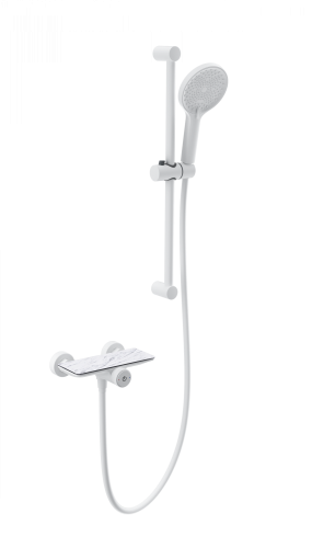 Душевой гарнитур со смесителем Wonzon & Woghand WW-B2052-A-MW настенный белый