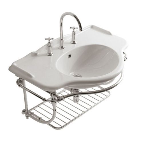 Консоль под раковину Globo Paestum PASC22 cr 110х60х60 подвесная цвет хром