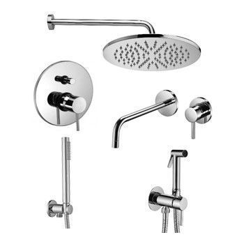 Душевая система Paffoni Light KITZLIG015CR006 встраиваемая в стену