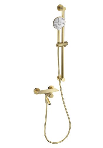 Душевой гарнитур со смесителем Wonzon & Woghand Click WW-FE05L222-BG настенный золото