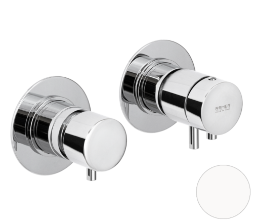 Смеситель для душа Remer X Style XT96D3BO встраиваемый в стену белый с термостатом