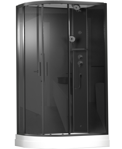 Душевая кабина Timo Premium ILMA902RB-roof-902R-T-STILMA-T-CH/C 120х80 асимметричная без крыши