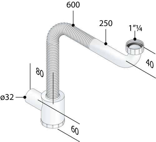 Сифон для раковины OMP Tea 1950.600.5