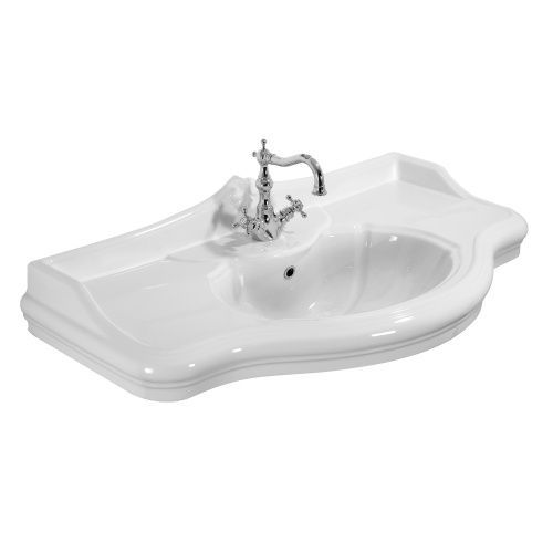 Раковина керамическая Migliore IMPERO 25725 110х62 подвесная цвет белый 1 отверстие под смеситель