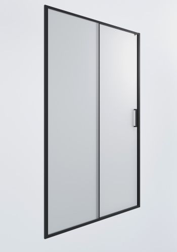 Душевая дверь Timo T02 120х195 стекло матовое профиль черный