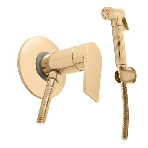 Гигиенический душ со смесителем RavSlezak Colorado CO147/1Z настенный золото без термостата