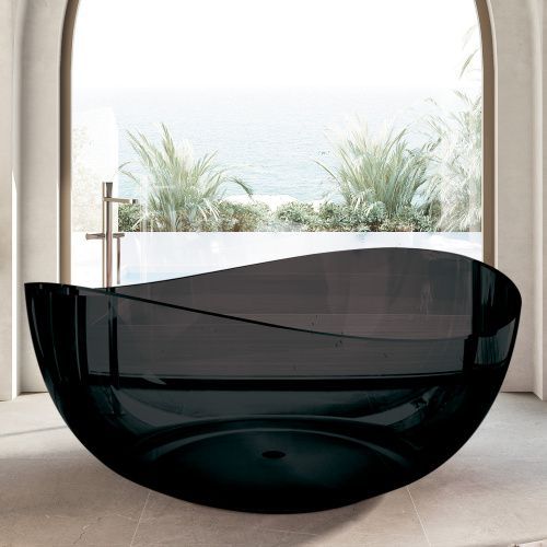 Ванна полиэфирная смола Abber Kristall AT9705Onyx 150х150 отдельностоящая круглая