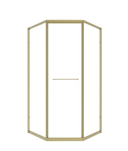 Душевой уголок Timo T34L 100х100 стекло прозрачное профиль золото матовое без поддона