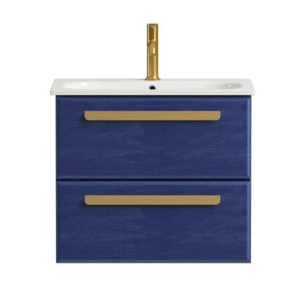 Тумба под раковину Cezares ECO ECO-CER-600-2C-SO-SPF-P 57х45х50 подвесная цвет синий