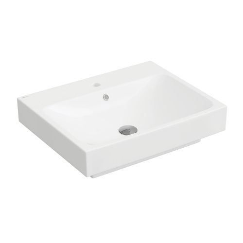 Раковина из сантехнического фарфора Berges Strati 182006 61х48 подвесная цвет белый глянцевый 1 отверстие под смеситель