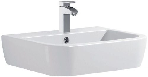 Раковина керамическая Allen Brau Infinity 4.21007.20 56х45 подвесная цвет белый 1 отверстие под смеситель