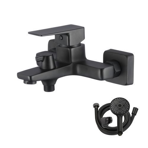 Смеситель для ванны WesnaArt Narcis NAR06-310BL-25201 настенный черный