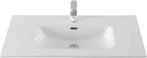 Раковина керамическая Aquanet Flat 00284029 91х47 полувстраиваемая цвет белый 1 отверстие под смеситель