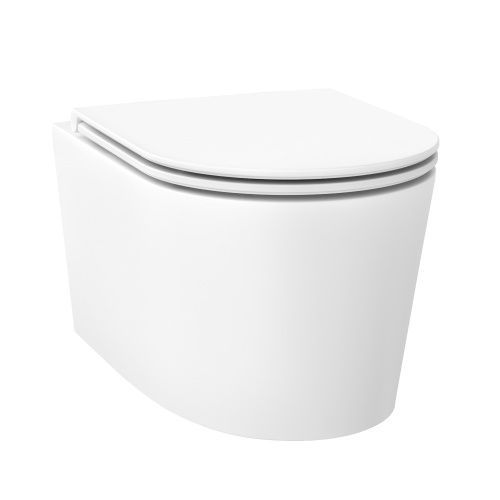 Унитаз подвесной Wellsee Éclatant 182615001 белый глянцевый с сиденьем микролифт безободковый смыв торнадо
