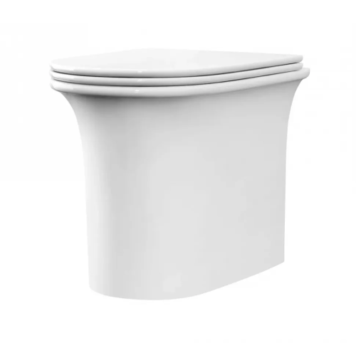 Чаша унитаза приставная Arrow AB2191 цвет белый без сиденья безободковая каскадный смыв