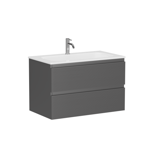Тумба под раковину Sancos FOLK FL80GS 79х45х50 подвесная цвет серый
