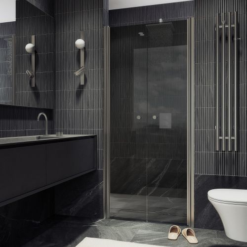 Душевая дверь Maybah Glass MGD-439-5 89х198 стекло тонированное профиль хром матовый