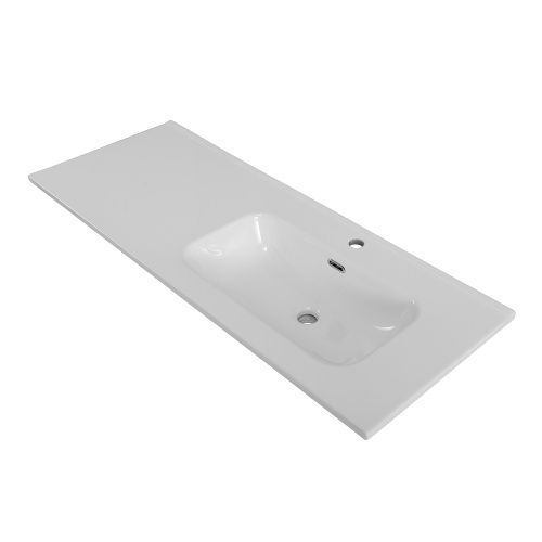Раковина керамическая BelBagno BB1200ETL-R 120х50 накладная цвет белый 1 отверстие под смеситель